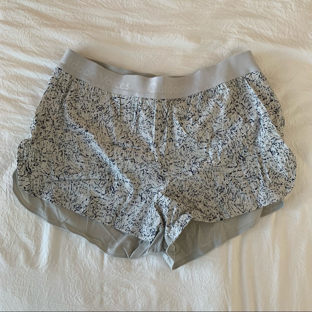 Outdoor Voices Blue Speckled Shorts